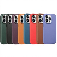 Étui en cuir de luxe animé officiel avec recharge sans fil pour iPhone 17 16 15 Pro Max 14 13 Pro, accessoires magnétiques