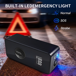 Démarreur de batterie de voiture portable 12V Supersafe Lithium 8000A avec compresseur d'air et gonfleur de pneus à arrêt automatique 150 PSI - Product Image 5