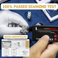 Bague de mode personnalisée en argent 925 entièrement sertie de diamants baguette lion VVS Moissanite, bague hip hop pour hommes et femmes