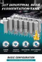 Équipement de Fermentation de Bière Personnalisable 2000l, Cuve de Fermentation Conique en Acier Inoxydable pour Bière