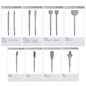 Cincel de tallado de acero de alta dureza SDS Plus para <span class=keywords><strong>martillo</strong></span> rotatorio, para eliminación de azulejos, limpieza de mortero de hormigón, adhesivos de suelo y materiales de piedra. - Product Image 6
