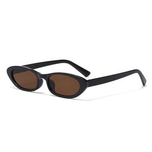 Lunettes de soleil rétro ovales œil de chat à petite monture pour femme, nouvelle mode tendance, idéales pour les séances photo urbaines haut de gamme, anti-UV - Product Image 6