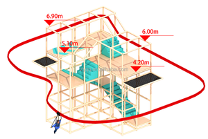 Parque de Aventuras Interior Comercial, Equipo de Montaña Rusa <span class=keywords><strong>para</strong></span> Niños, Tirolina, Sky Rider <span class=keywords><strong>para</strong></span> <span class=keywords><strong>Adultos</strong></span> - Product Image 3