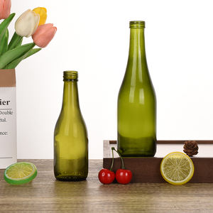 Ru sao màu xanh lá cây hổ phách chai rượu vang 187ml 375ml 500ml chai thủy tinh cho rượu vang đỏ Whisky Brandy - Product Image 5