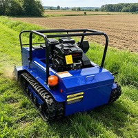 Débroussailleuse forestière robotisée autopropulsée sans fil à cylindre unique télécommandée YQ-800S avec moteur Loncin 4 temps