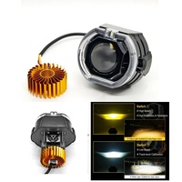 Phare LED de moto 3 pouces avec ventilateur, Angel Eye, Devil Eye, lentille intégrée, pour modification de voiture électrique