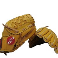 Gants de baseball professionnels personnalisés pour le terrain, marron, fabrication, entraînement, protection, battement rigide, cuir de vache