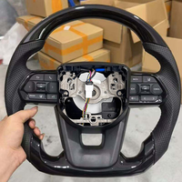 Volant sport en fibre de carbone et cuir pour Corolla LC300 Hilux N70 Fortuner Land Cruiser, personnalisable