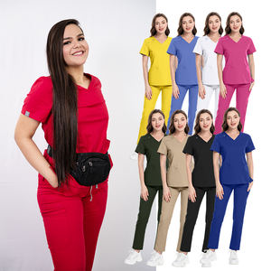 Transpirable profesional Unisex manga corta Spa salón de belleza uniforme Hospital enfermería Scrubs uniforme conjunto - Product Image 1