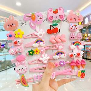 ขายส่งยอดขาย 14 ชิ้น/เซ็ตการ์ตูน Rainbow ผม PIN ทําด้วยมือสําหรับสาวเด็กอุปกรณ์เสริมผมแฟนซีน่ารักผมคลิป - Product Image 3