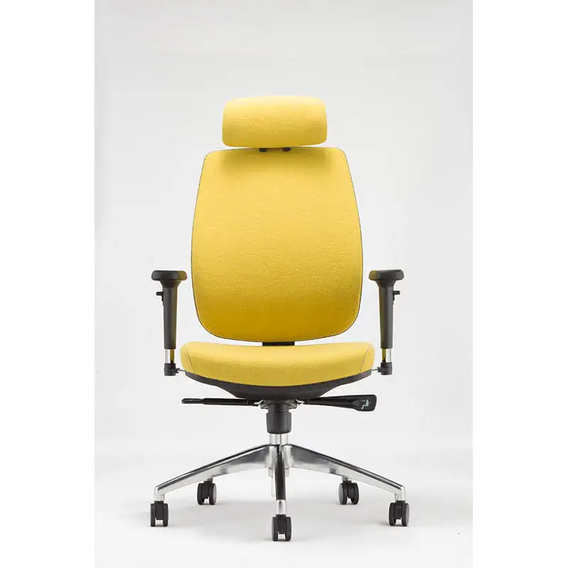 High Back Manager Black Yellow Color Pu Leather Office Executive Chair Adjustable Fabric Mesh Boss Office Chair