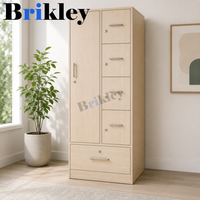 Serrure électronique étanche à montage au sol, taille et motif personnalisés Brikley, pour casier de rangement en MDF pour centre de bien-être et spa