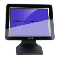 15 "écran tactile capacitif Terminal de point de vente Windows système à écran unique I3/I5 CPU 4:3 résolution 4GB DDR3L/DDR4 RAM caisse enregistreuse