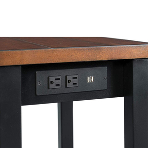 Bàn Cạnh Bằng Gỗ Nguyên Khối Phong Cách Hiện Đại Màu Đỏ Và Đen Phù Hợp Với Thiết Kế Phòng Khách Phong Cách Trung Quốc - Product Image 3