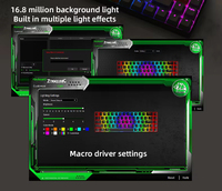 Gratis Wolf T8 Mechanisch Toetsenbord voor Tablet Computer Game Toetsenbord 68 Toetsen Aangepast RGB Mechanisch Toetsenbord