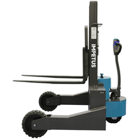 Chariot élévateur tout-terrain robuste pour extérieur, capacité 1,5 tonne, 12V 38Ah, avec gros pneus, transpalette électrique tout-terrain