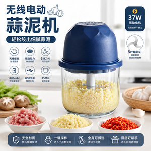 Weili – broyeur d'ail électrique, 250ml, hachoir automatique à deux lames pour pâte d'ail et de piment, préparateur de nourriture pour bébé - Product Image 2