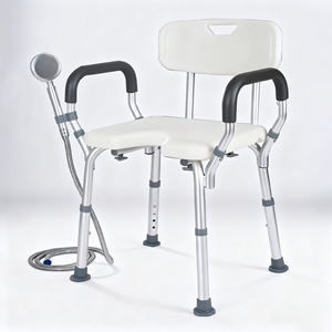 เก้าอี้อาบน้ำรูปตัวยูสำหรับใช้ในห้องอาบน้ำ เก้าอี้อาบน้ำกันลื่น มีรูสำหรับอ่างอาบน้ำและห้องน้ำ เหมาะสำหรับผู้สูงอายุ - Product Image 1