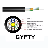 Kabel optik ABF saluran mikro HDPE panjang 1m luar ruangan 2-144 inti G652D Air Blown Fiber FTTH kabel Patch Qitian GCYFY