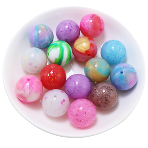 ลูกปัดซิลิโคนกลมแบบเหลววิบวับสีนีออนเงาขนาด 20 มม. สำหรับทำปากกา DIY ขายส่งแบบใหม่ - Product Image 6