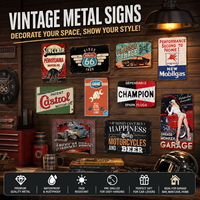 Plaque Métallique Vintage en Aluminium, Décoration Murale Rétro, Affiche Personnalisée Imprimée pour Bar, Pub, Café, Garage, Décoration Intérieure, Vente en Gros OEM