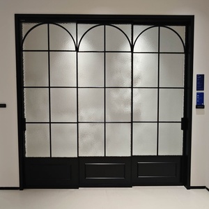 Puertas de Entrada Exteriores Deioux, Diseño de Puertas Francesas de Aluminio con Vidrio Templado, Puertas Dobles de Vidrio para Patio, Puerta Abatible NFRC - Product Image 2