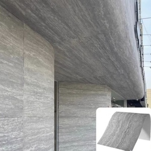 Matériau mural extérieur en pierre flexible de style ciment gris anti-âge, forte adhérence, pour la rénovation des bâtiments anciens - Product Image 5