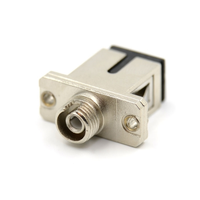 Adaptor Serat Optik Flens Logam Paduan Seng FC/ST Tipe D Persegi untuk Pusat Data ODF Kepadatan Tinggi Kehilangan Penyisipan Rendah 0.2dB
