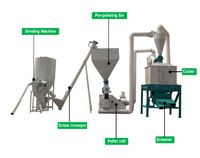 Nouvelle Ligne de Production de Granulés d'Aliments pour Animaux à Haute Efficacité et Faible Coût, Prix Usine, Vente Chaude, 0,5-1 Tonne/Heure pour Ferme Avicole
