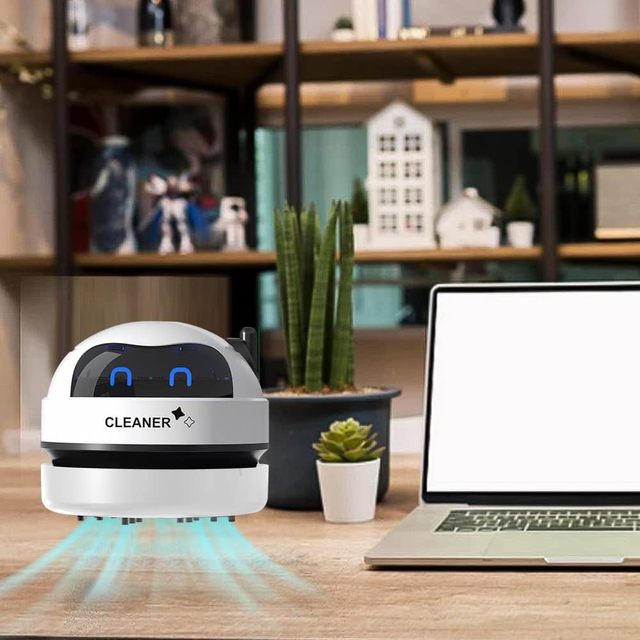 Mini Desk Vacuum Cleaner Portable Dust Crumb Sweeper Vacuum for Picking up Crumbs Eraser Crumbs Pet Hairs Flakes Keyboard