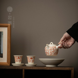 Miniature Porcelain Teapot And Two <b>Cups</b> Kung Fu <b>Tea</b> <b>Set</b> For 2 People With Lid Lead Free Dehua County Origin - Product Image 3