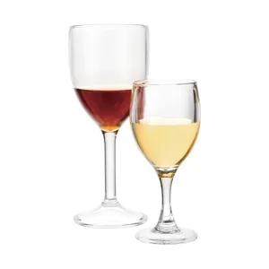 300ml Thick Stem Wine Glass Reusable Plastic Wine Glasses Clear Polycarbonate Wine Glass