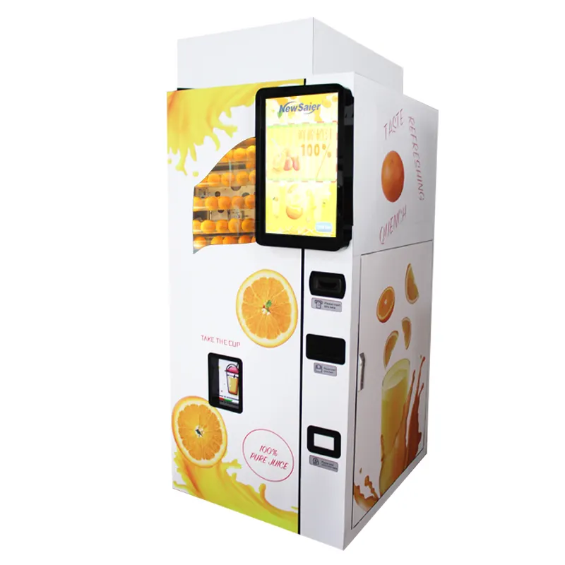 नई मानवरहित बिक्री वेंडिंग मशीन संतरे का रस वेंडिंग मशीन कीमत ताजा संतरे का रस वेंडिंग मशीन