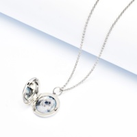 Breloques pendentifs classiques en argent 925, pendentifs photo de styliste, personnalisés, accessoires de mode, 50 pièces