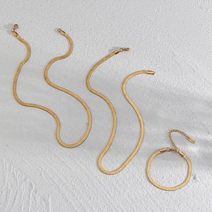 夏季复古经典批发18k镀金不锈钢链手链项链时尚饰品制造商 - Product Image 4