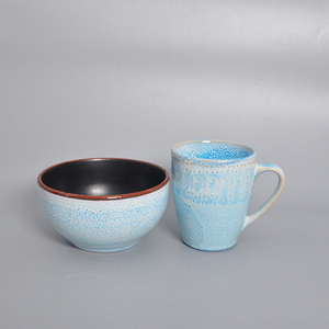 Hôtel vaisselle dîner ensemble en céramique porcelaine vajilla negra - Product Image 5
