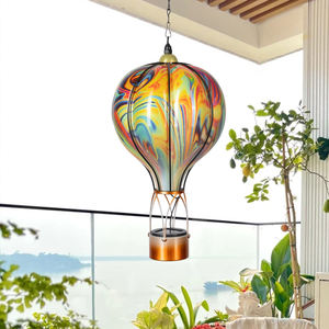Linterna <span class=keywords><strong>Solar</strong></span> con Llama Parpadeante, Luces Solares Colgantes para Exteriores Hechas de Vidrio, Globo Aerostático <span class=keywords><strong>Solar</strong></span> en Venta - Product Image 4