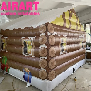 Casa inflable de santa, cabina de troncos para eventos de Navidad, <span class=keywords><strong>2021</strong></span> - Product Image 5