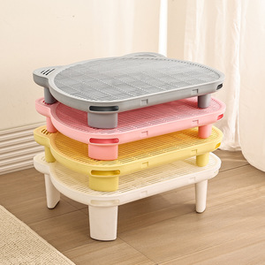 <strong>Cat</strong> Household Double Layer Eco-friendly <strong>Plastic</strong> Anti-take-out Anti-splash Sand Control Square Litter Mat Foot <strong>Cat</strong> Litter <strong>Boxes</strong> - Product Image 4