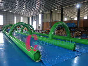 Deslizamiento y tobogán para fiesta en la piscina, tobogán inflable de 500 pies de largo, tobogán de tubo de agua para el vientre de la ciudad para fiestas, eventos, patio trasero - Product Image 4