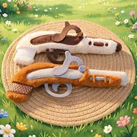 Pistolet en peluche rétro en polyester véritable avec rembourrage en coton PP, adorable poupée pistolet de dessin animé, cadeau pour enfants garçons et filles