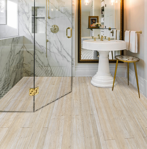 ORON DECO Beige Thick 3D Waterproof PVC Self <strong>Adhesive</strong> Wood Flooring Sticker Luxury <strong>Vinyl</strong> Wear Resistant for Kitchen Bathroom - Product Image 3