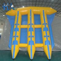 HUAAO Bateau gonflable en forme de poisson volant, tube remorquable en PVC, jeu de sport nautique d'extérieur, jouet flottant, bateau banane, capacité de 500 kg