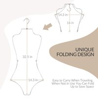 Cintre métallique pliable pour maillots de bain, présentoir de forme corporelle pour bikinis et maillots de bain pour magasin de maillots de bain