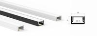 Profil de LED rectangulaire de haute qualité à fente carrée à montage intégré à l'intérieur en alliage d'aluminium revêtement en poudre légère pince à LED