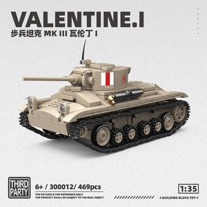 Tanque de infantería británico Mark II Valentine - Juguete de ensamblaje para niños, regalo educativo y pieza decorativa - Product Image 3