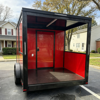 Cuisine mobile entièrement équipée en acier inoxydable pour la vente de café, hamburgers, glaces, barbecue, bus alimentaire, camion de restauration