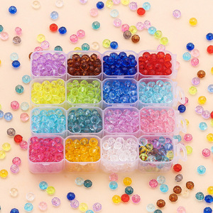 Acrylic Flat <b>Beads</b> 6mm Colored Transparent Loose Round <b>Beads</b> For Bracelet Making DIY Jewelry Accessories Bulk Wholesale - Product Image 4