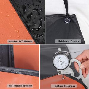 Grembiuli Unisex Pvc Plus Size nero impermeabile e resistente ai prodotti chimici Pvc grembiule per macellaio logo con Pvc resistente ai prodotti chimici grembiule - Product Image 2