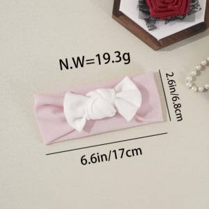 Nouveau bandeau élastique pour enfants à 9 couleurs, accessoire pour cheveux d'enfant avec nœud, bandeau pour cheveux - Product Image 2